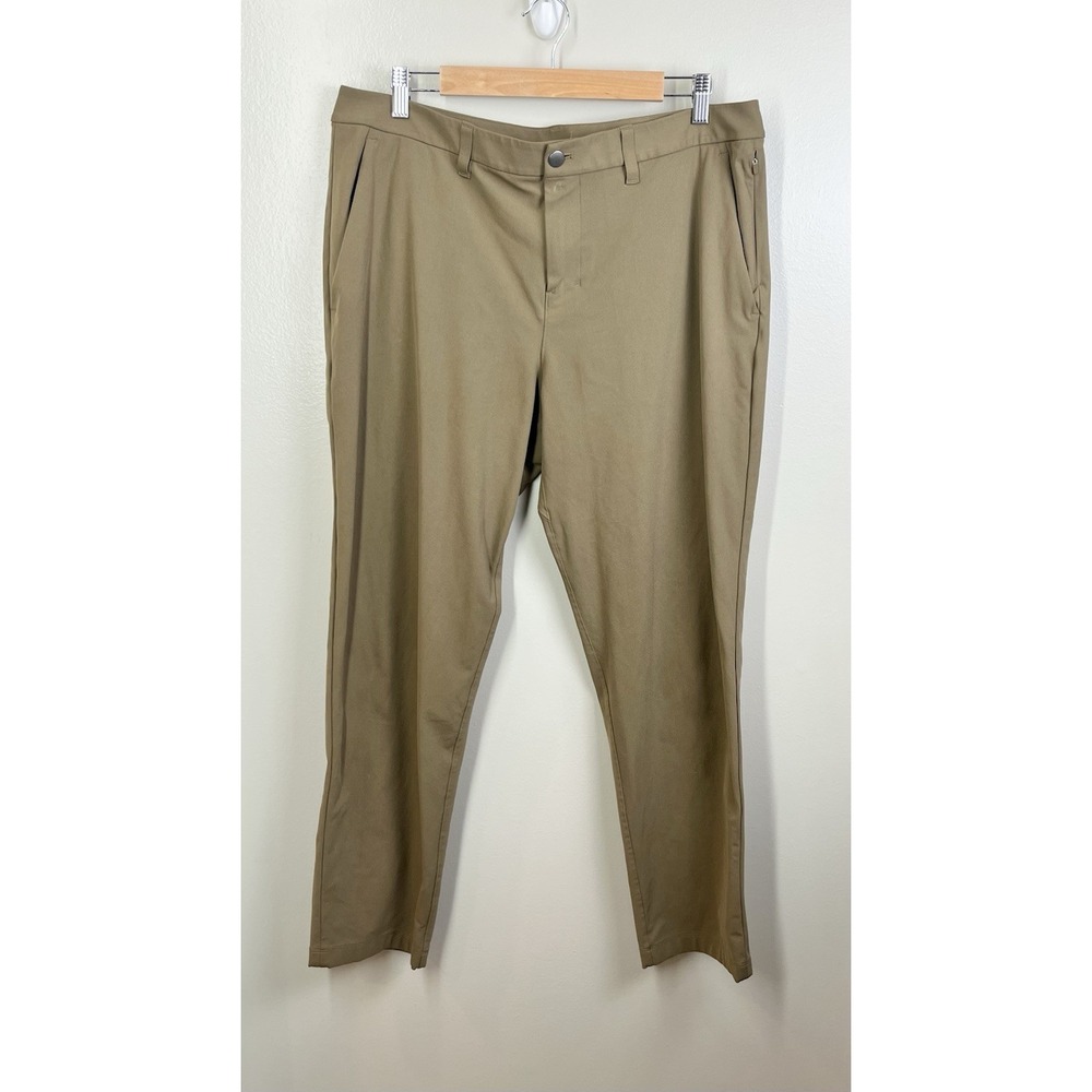 Lululemon Commission ABC Performance Chino Pants Men's Sz 35 Stretch Brown